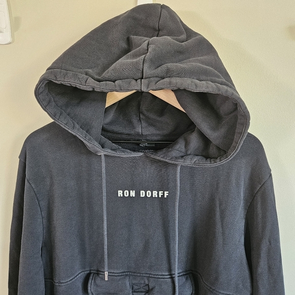 Ron Dorff Black Kangaroo Pocket Pullover Sweatshirt Hoodie - Picture 3 of 11